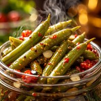 Spicy Pickled Green Beans