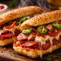 Spicy Pizza Sub Sandwiches