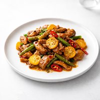 Spicy Pork and Kumquat Stir Fry