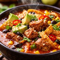 Spicy Pork Tortilla Soup