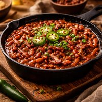 Spicy Red Eye Baked Beans