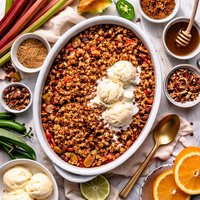 Spicy Rhubarb Crisp