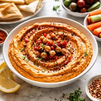 Spicy Roasted Red Bell Pepper Hummous