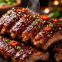 Spicy Root Beer and Bourbon Glazed Baby Back Ribs