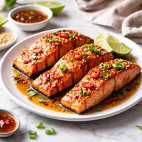 Spicy Salmon with Warm Maple Glaze