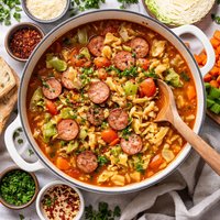 Spicy Sausage Cabbage Soup