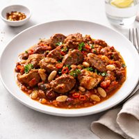 Spicy Sausage Chicken and Bean Pot