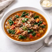 Spicy Sausage Lentil Soup