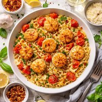 Spicy Scallops with Capellini