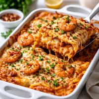 Spicy Shrimp and Jack Cheese Lasagna