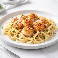 Spicy Shrimp and Scallop Alfredo