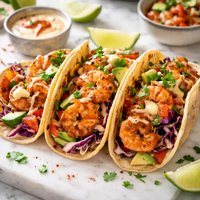 Spicy Shrimp Tacos with Spicy Cream Sauce