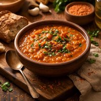 Spicy Sizzle Red Lentil Soup