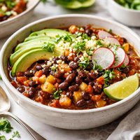 Spicy Slow Cooker Black Bean Hominy
