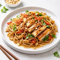 Spicy Soba Noodles with Chicken and Peanut Sauce