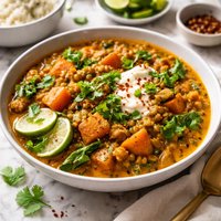 Spicy Sweet Potato and Lentil Curry