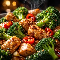 Spicy Tangy Chicken and Broccoli Stir Fry