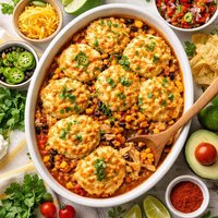 Spicy Tex Mex Chicken Cobbler