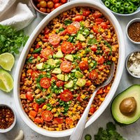 Spicy Tomato and Bean Barley Bake Low Fat and Healthy