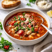 Spicy Tomato and White Bean Soup