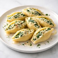 Spinach Alfredo Stuffed Pasta Shells