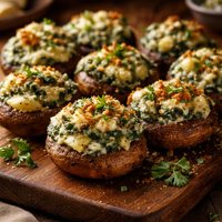 Spinach and Artichoke Stuffed Mushrooms
