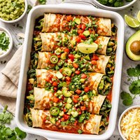 Spinach and Broccoli Enchiladas
