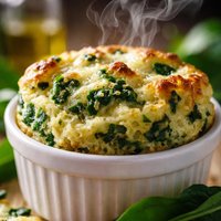 Spinach and Gruyere Souffle