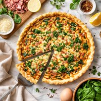 Spinach and Ham Quiche