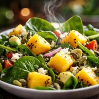 Spinach and Mango Substitute Salad