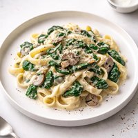 Spinach and Mushroom Alfredo Sauce