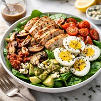 Spinach and Mushroom Cobb