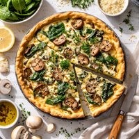 Spinach and Mushroom Quiche