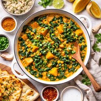 Spinach and Pumpkin Curry