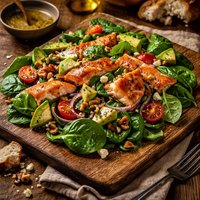 Spinach and Salmon Salad