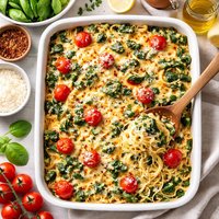Spinach and Spaghetti Casserole