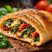 Spinach and Tomato Crescent Bread