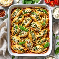 Spinach and Turkey Stuffed Shells