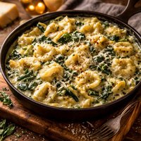 Spinach Artichoke Cheesy Tortellini