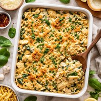 Spinach Artichoke Dip Casserole with Chicken