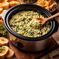 Spinach Artichoke Dip Slow Cooker