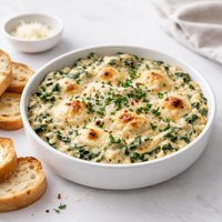 Spinach Artichoke Dip with Smoked Mozzarella