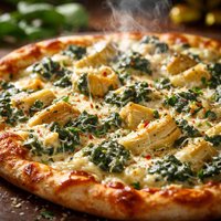 Spinach Artichoke Heart Pizza