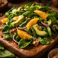 Spinach Avocado Orange Toss