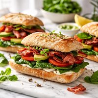 Spinach Bacon Sandwiches