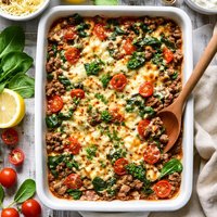 Spinach Beef Bake