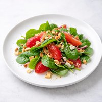 Spinach Blood Orange and Macadamia Nut Salad