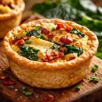 Spinach Brie Bacon Mini Quiche