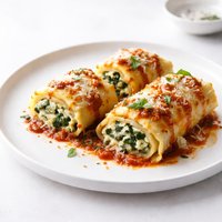 Spinach Cheese Lasagna Rolls