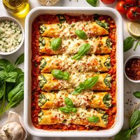 Spinach Cheese Manicotti